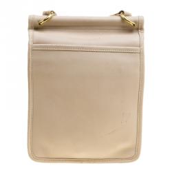 Pre Owned Coach Beige Leather Murphy Crossbody Bag