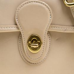 Pre Owned Coach Beige Leather Murphy Crossbody Bag