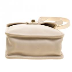 Pre Owned Coach Beige Leather Murphy Crossbody Bag