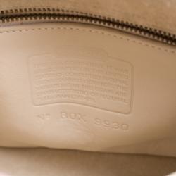 Pre Owned Coach Beige Leather Murphy Crossbody Bag