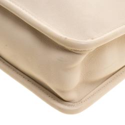 Pre Owned Coach Beige Leather Murphy Crossbody Bag