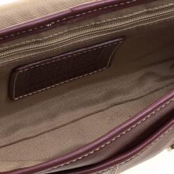 Pre Owned Coach Brown Leather Mini Field Shoulder Bag