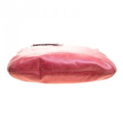 Pre Owned Coach Pink Leather Slim Camellia Shoulder Bag