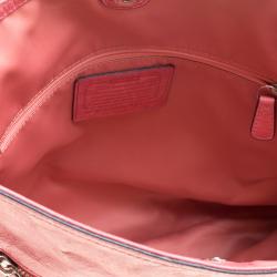 Pre Owned Coach Pink Leather Slim Camellia Shoulder Bag
