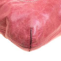 Pre Owned Coach Pink Leather Slim Camellia Shoulder Bag