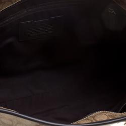 Coach Beige/Brown Signature Coated Canvas Weekender Tote