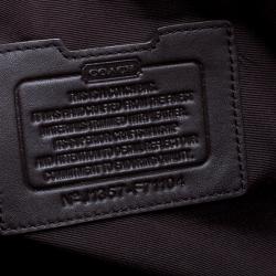 Coach Beige/Brown Signature Coated Canvas Weekender Tote