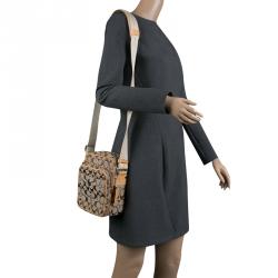 Coach Tan/Beige Signature Canvas Crossbody Bag