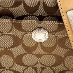 Coach Tan/Beige Signature Canvas Crossbody Bag