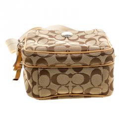 Coach Tan/Beige Signature Canvas Crossbody Bag