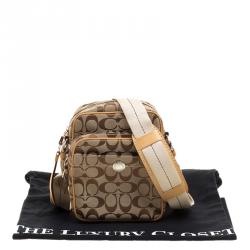 Coach Tan/Beige Signature Canvas Crossbody Bag