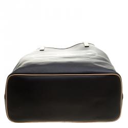 Pre Owned Coach Black Coated Canvas and Leather Metro Horse Carriage Shopper Tote