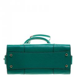 Coach Green Pebbled Leather Mercer 24 Satchel