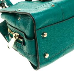 Coach Green Pebbled Leather Mercer 24 Satchel