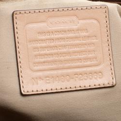 Pre Owned Coach Brown Saffiano Leather Satchel