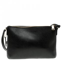 Coach Black Leather Journal Crossbody Bag