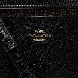 Coach Black Leather Journal Crossbody Bag