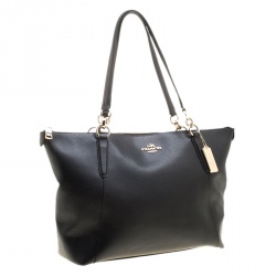 Pre Owned Coach Black Leather Ava Tote