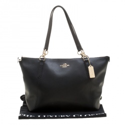 Pre Owned Coach Black Leather Ava Tote