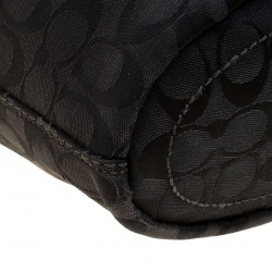 Coach Black Signature Canvas Bucket Hobo