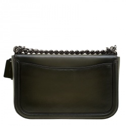 Coach Olive Green Leather Swagger Shoulder Bag
