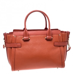 Pre Owned Coach Orange Leather Swagger 27 Carryall Tote