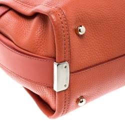 Pre Owned Coach Orange Leather Swagger 27 Carryall Tote