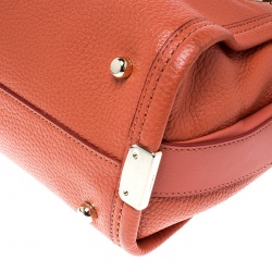 Pre Owned Coach Orange Leather Swagger 27 Carryall Tote