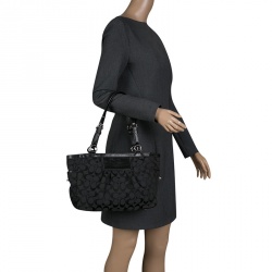 Coach Black Canvas Signature Tote