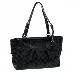 Coach Black Canvas Signature Tote
