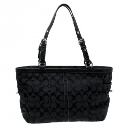 Coach Black Canvas Signature Tote