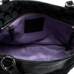 Coach Black Canvas Signature Tote