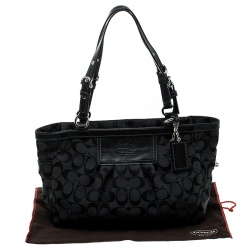 Coach Black Canvas Signature Tote