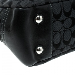 Coach Black Canvas Signature Tote