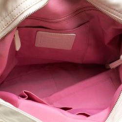 Pre Owned Coach Off White Leather Hobo