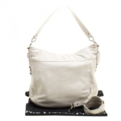 Pre Owned Coach Off White Leather Hobo