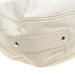 Pre Owned Coach Off White Leather Hobo