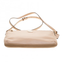 Coach Light Brown Leather East/West Pop Up Pouch Crossbody Bag