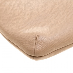 Coach Light Brown Leather East/West Pop Up Pouch Crossbody Bag