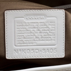 Pre Owned Coach White Leather Soho Flap Shoulder Bag