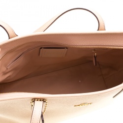 Pre Owned حقيبة كوتش سيتي كانفاس نقشة الفهد مقوى بسحاب