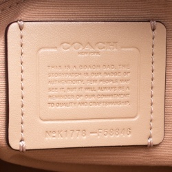 Pre Owned حقيبة كوتش سيتي كانفاس نقشة الفهد مقوى بسحاب