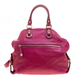 Pre Owned Coach Fuchsia Leather Ashley Tote