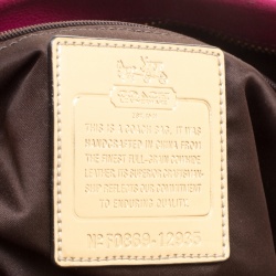 Pre Owned Coach Fuchsia Leather Ashley Tote