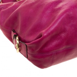 Pre Owned Coach Fuchsia Leather Ashley Tote