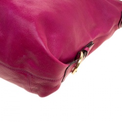 Pre Owned Coach Fuchsia Leather Ashley Tote