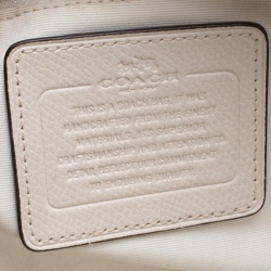 مملوكة مسبقًا Coach Beige/White Signature Coated Canvas and Leather Sierra Satchel