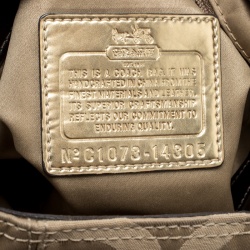 Coach Beige/Brown Signature Canvas Satchel 