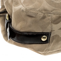 Coach Beige/Brown Signature Canvas Satchel 