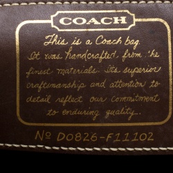 Coach Beige/Brown Signature Canvas and Leather Satchel